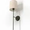 Lámpara Aplique de Pared - Negro con Pantalla de Tela - Dena image 7