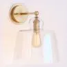 Lámpara Aplique de Pared - Metal Dorado y Cristal - Sabela image 7