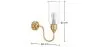 Lámpara Candelabro - Aplique de Pared Dorado - Driss image 7