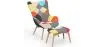Sillón con Reposapiés - Tapizado en Patchwork - Kontur image 7