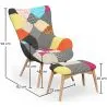 Sillón con Reposapiés - Tapizado en Patchwork - Kontur image 7