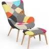 Sillón con Reposapiés - Tapizado en Patchwork - Kontur image 7