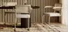 Silla de Comedor con Reposabrazos - Tapizado en Tela Bouclé - Madera y Ratán - Birey image 7