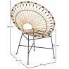 Silla de Exterior Redonda de Ratán Sintético - Diseño Boho Bali - Elsa image 7