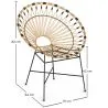 Silla de Exterior Redonda de Ratán Sintético - Diseño Boho Bali - Elsa image 7