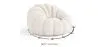 Sillón con Otomán Tapizado - Bouclé Blanco - Rubi image 7