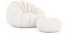 Sillón con Otomán Tapizado - Bouclé Blanco - Rubi image 7