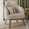 Silla de Comedor Tapizada - Bouclé Blanco - Letra image 7