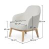Silla de Comedor Tapizada - Bouclé Blanco - Letra image 7