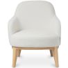 Silla de Comedor Tapizada - Bouclé Blanco - Letra image 7