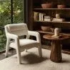 Silla de Comedor Tapizada - Bouclé Blanco - Colette image 7