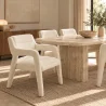 Silla de Comedor Tapizada - Bouclé Blanco - Colette image 7