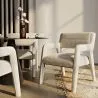 Silla de Comedor Tapizada - Bouclé Blanco - Colette image 7