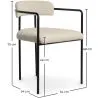 Silla de Comedor Tapizada - Bouclé Blanco - Garne image 7