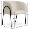 Silla de Comedor Tapizada - Bouclé Blanco - James image 7