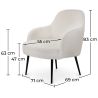 Sillón Tapizado - Bouclé Blanco - Hyra image 7