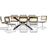 Pack Mesa de Comedor Diseño Industrial de Madera (220cm) & 8 Sillas de Comedor de Ratán - Bruna image 7