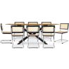 Pack Mesa de Comedor Diseño Industrial de Madera (220cm) & 8 Sillas de Comedor de Ratán - Bruna image 7