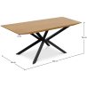 Pack Mesa de Comedor Diseño Industrial de Madera (220cm) & 8 Sillas de Comedor de Ratán - Bastral image 7