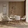 Pack Mesa de Comedor Diseño Industrial 150cm & 6 Sillas de Comedor Tapizadas en Bouclé - Evelyne image 7