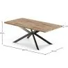 Pack Mesa de Comedor Diseño Industrial de Madera  (200cm)  & 8 Sillas de Comedor Tapizadas en Bouclé - Evelyne image 7