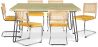 Pack Mesa de Comedor Diseño Industrial 150cm & 6 Sillas de Comedor de Ratán - Tapizado en Terciopelo - Martha image 7