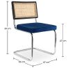 Pack Mesa de Comedor Diseño Industrial 150cm & 6 Sillas de Comedor de Ratán - Tapizado en Terciopelo - Hyre image 7
