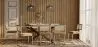 Pack Mesa de Comedor Diseño Industrial de Madera (220cm)  & 8 Sillas de Comedor de Ratán - Tapizado en Terciopelo - Martha image 7