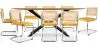 Pack Mesa de Comedor Diseño Industrial de Madera (220cm)  & 8 Sillas de Comedor de Ratán - Tapizado en Terciopelo - Martha image 7