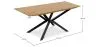 Pack Mesa de Comedor Diseño Industrial de Madera (220cm) & 8 Sillas de Comedor de Ratán - Tapizado en Terciopelo - Hyre image 7