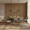 Pack Mesa de Comedor Diseño Industrial de Madera (220cm) & 8 Sillas de Comedor de Ratán - Tapizado en Terciopelo - Hyre image 7