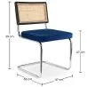 Pack Mesa de Comedor Diseño Industrial de Madera (220cm) & 8 Sillas de Comedor de Ratán - Tapizado en Terciopelo - Hyre image 7