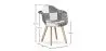 Silla de Comedor con Reposabrazos -Tapizada en Patchwork - Blanco y Negro - Dominic image 7