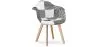 Silla de Comedor con Reposabrazos -Tapizada en Patchwork - Blanco y Negro - Dominic image 7