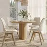 Silla de Comedor Tapizada - Bouclé Blanco - Tulip image 7