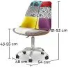Silla de Oficina Giratoria - Tapizado Patchwork - Ray  image 7