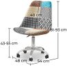 Silla de Oficina Giratoria - Tapizado Patchwork - Patty image 7