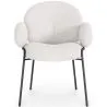 Silla de comedor con Reposabrazos - Tapizado Tela Bouclé - Erys image 7