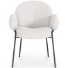 Silla de comedor con Reposabrazos - Tapizado Tela Bouclé - Erys image 7