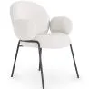 Silla de comedor con Reposabrazos - Tapizado Tela Bouclé - Erys image 7