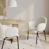 Silla de comedor con Reposabrazos - Tapizado Tela Bouclé - Erys image 7