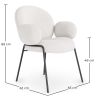 Silla de comedor con Reposabrazos - Tapizado Tela Bouclé - Erys image 7