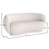 Sofá Curvo de 3 Plazas de Tela Bouclé - Curvy image 7