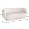 Sofá Curvo de 3 Plazas de Tela Bouclé - Curvy image 7