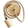 Cable Lámpara Colgante en yute y madera- 200cm - Hanz image 7