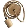 Cable Lámpara Colgante en yute y madera- 200cm - Hanz image 7