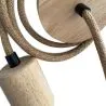 Cable Lámpara Colgante en yute y madera- 200cm - Hanz image 7