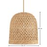 Lámpara de Techo de Ratán - Lámpara Colgante Diseño Boho Bali - 30cm - Rava image 7