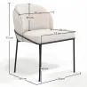 Silla de Comedor - Tapizada en Tela Bouclé - Mina image 7