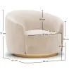 Sillón de Diseño Curvo - Tapizado en Terciopelo - Herina image 7